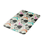 Tapis De Bain Chats atomiques noirs du milieu du siècle avec Boo (Angle)