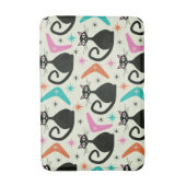 Tapis De Bain Chats atomiques noirs du milieu du siècle avec Boo (Devant (Vertical))