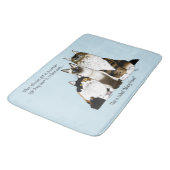 Tapis De Bain Chats Beaucoup de pattes Funny Bleu (Angle)