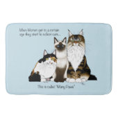 Tapis De Bain Chats Beaucoup de pattes Funny Bleu (Devant)