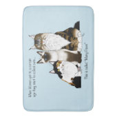 Tapis De Bain Chats Beaucoup de pattes Funny Bleu (devant Vertical)