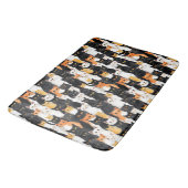Tapis De Bain Chats blancs orange noirs (Angle)