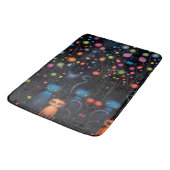 Tapis De Bain Chats bleu orange (Angle)