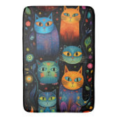 Tapis De Bain Chats bleus (devant Vertical)