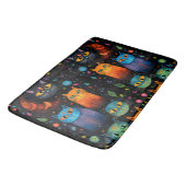 Tapis De Bain Chats bleus (Angle)