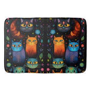 Tapis De Bain Chats bleus