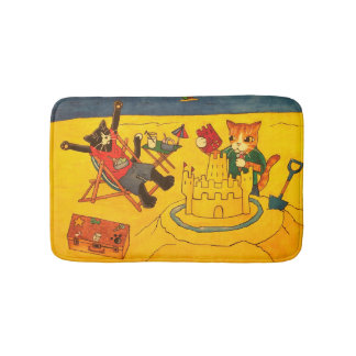 Tapis De Bain Chats de jour de plage
