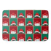 Tapis De Bain Chats De Noël Noir Et Blanc (Devant)