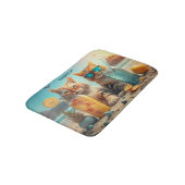 Tapis De Bain Chats de vacances de nom personnalisé (Angle)