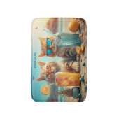 Tapis De Bain Chats de vacances de nom personnalisé (Devant (Vertical))