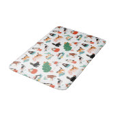 Tapis De Bain Chats et Motifs de Noël (Angle)
