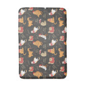 Tapis De Bain Chats Festifs avec lumière Motif de Noël (Devant (Vertical))