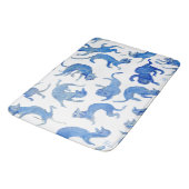 Tapis de bain Chats Flottants Bleu et Blanc de Sty (Angle)