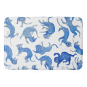 Tapis de bain Chats Flottants Bleu et Blanc de Sty (Devant)