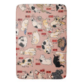 Tapis De Bain chats japonais Ukiyo-e Funny kitty (devant Vertical)
