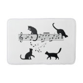 Tapis De Bain Chats Lecture de notes musicales (Devant)