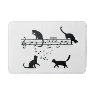 Tapis De Bain Chats Lecture de notes musicales