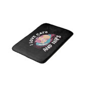 Tapis De Bain Chats marrants avec Citation Chat-Lover (Angle)