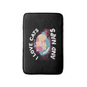 Tapis De Bain Chats marrants avec Citation Chat-Lover (Devant (Vertical))