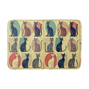 Tapis De Bain Chats modernes vintages du milieu du siècle