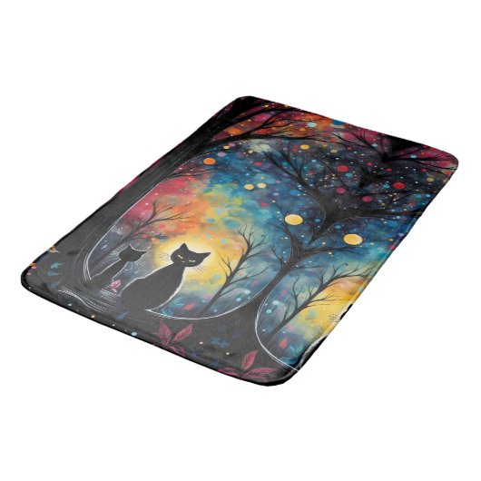 Tapis De Bain Chats noirs (Angle)