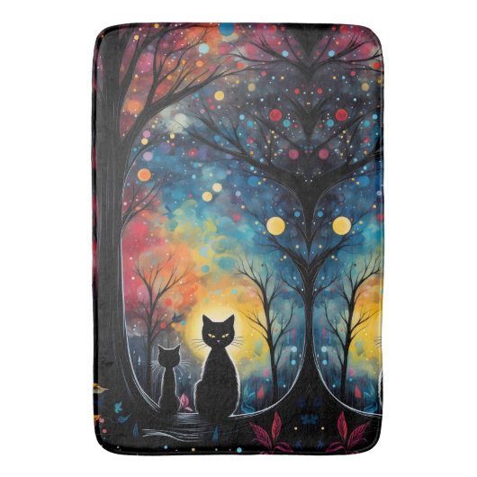 Tapis De Bain Chats noirs (devant Vertical)