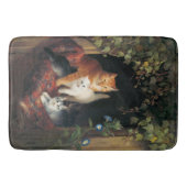 Tapis De Bain Chatte avec chatons (Art animalier) (Devant)