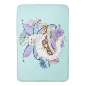 Tapis De Bain Chatte Fée Blanche Fantastique Champignon Bleu Cap (devant Vertical)