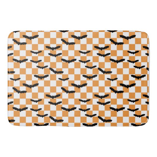 Tapis De Bain Chauffage Éffrayant Halloween moderne Orange (Devant)