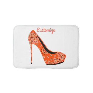 Tapis De Bain Chaussures à talon élevé Paisley Thunder_Cove