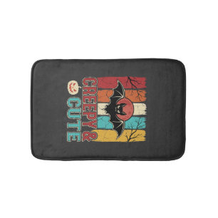 Tapis De Bain Chauve-souris Halloween Mignonne et Flippante Grap