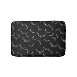 Tapis de bain chauves-souris d'Halloween