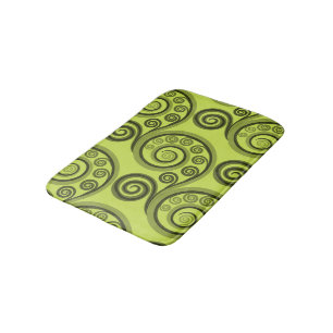 Tapis De Bain Chaux Abstrait-Green Fern Feuilles Mat de bain