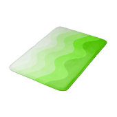 Tapis De Bain Chaux Green Wavey Grille de bain moderne Mat (Angle)