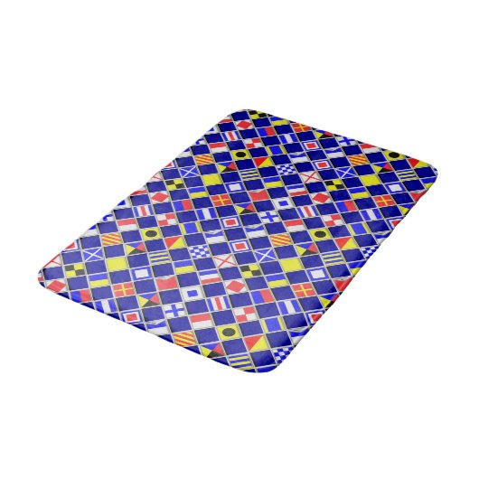 Tapis De Bain Checkered Nautical Flags (Angle)