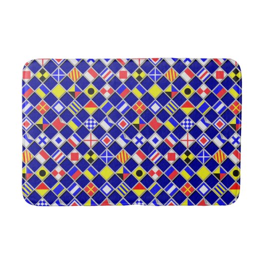 Tapis De Bain Checkered Nautical Flags (Devant)