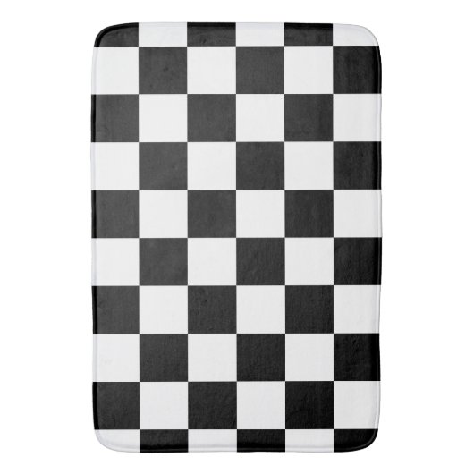 Tapis De Bain Checkered noir (devant Vertical)