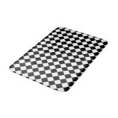 Tapis de bain Checkered noir et blanc de mousse (Angle)