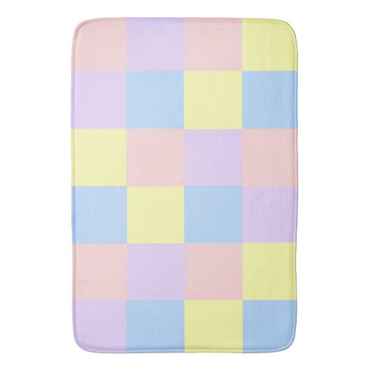 Tapis De Bain Checkers Pastel Spring (devant Vertical)