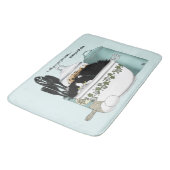 Tapis De Bain Chef pâtissier Chat Bleu (Angle)