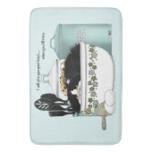 Tapis De Bain Chef pâtissier Chat Bleu (devant Vertical)