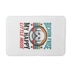 Tapis De Bain Chemise Bichon Frise Esprit Vintage Chien Art_1