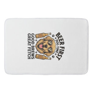 Tapis De Bain Chemise de bière Retriever doré Funny Dog Lover Vi