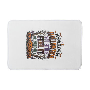 Tapis De Bain Chemise de citation Halloween Citrouille Chauve-so