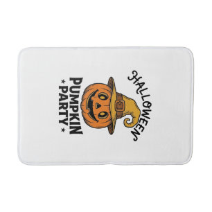 Tapis De Bain Chemise de citrouille d'Halloween Chapeau de sorci