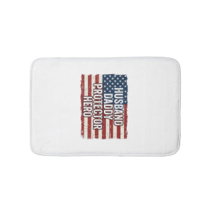 Tapis De Bain Chemise de drapeau de héros protecteur de mari pat
