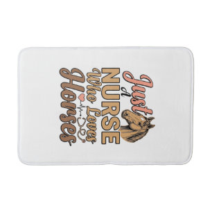 Tapis De Bain Chemise de gravure vintage d'infirmière qui aime l