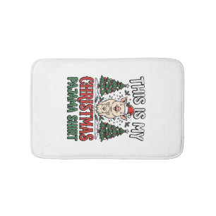 Tapis De Bain Chemise de pyjama de Noël Cochon Mignon Vacances V