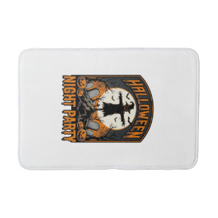 Tapis De Bain Chemise d'épouvantail Halloween Cimetière vintage