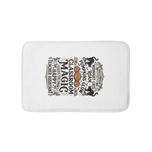 Tapis De Bain Chemise d'Halloween d'Assistant d'Enseignant avec (Devant)